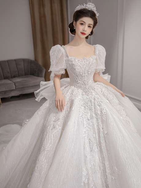 M8886 Wedding Dresses/ Wedding Gown / All sizes/ Tailor made-【Free shipping】